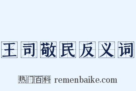 王司敬民反义词是什么意思的图片